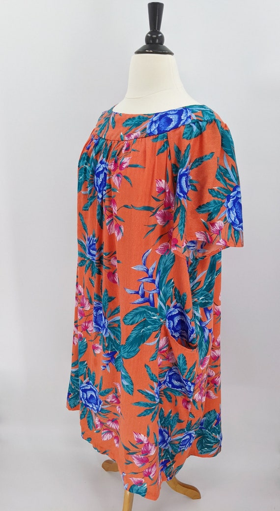 vintage 70s Hawaiian tropical muumuu dress | 1970… - image 6