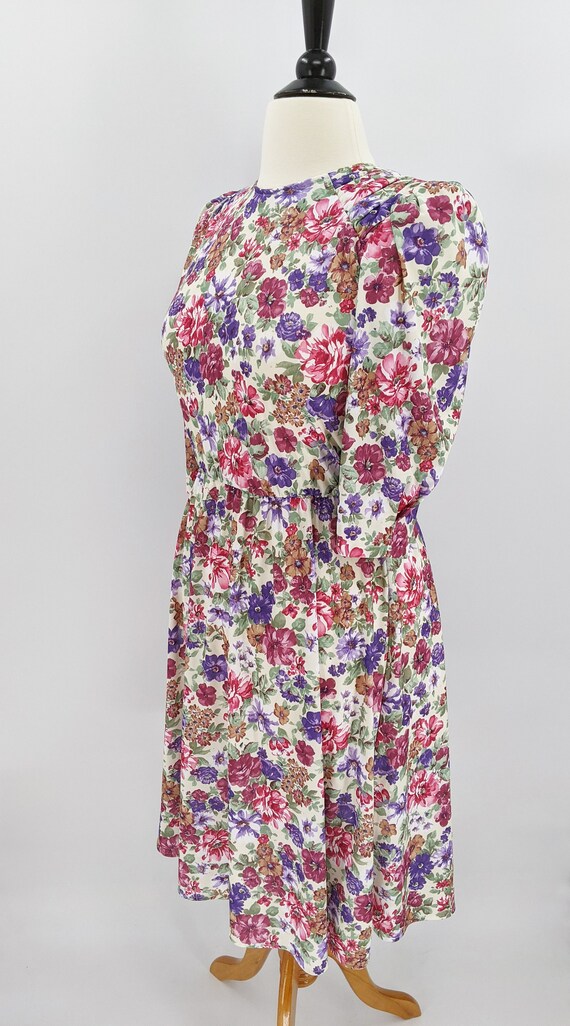 vintage 80s floral secretary dress | 1980s Tabby … - image 7
