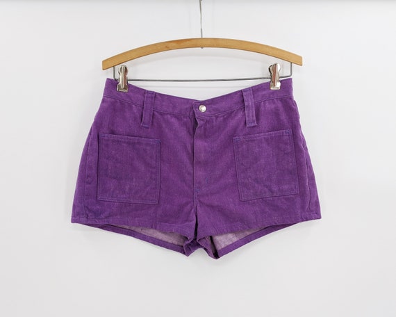 vintage 70s purple daisy duke shorts | 1970s Wrang