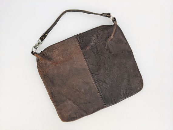 Vintage 1970s Davey s of Worcester Huge Brown Leather Shoulder Bag