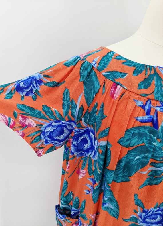 vintage 70s Hawaiian tropical muumuu dress | 1970… - image 5