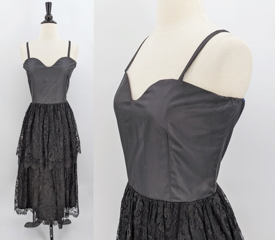 Robe évasée Vintage En Dentelle De Soie - Taille S - Neuf Avec étiquettes