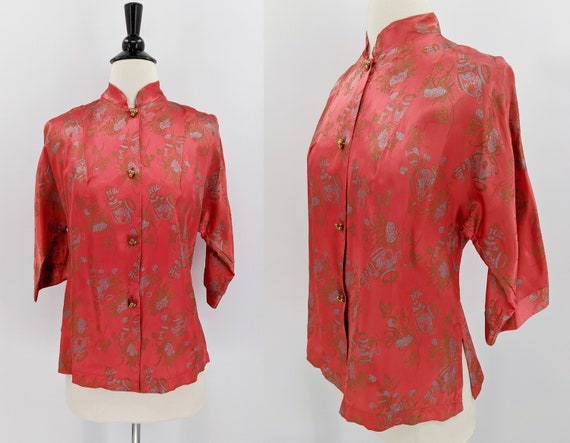 vintage 40s Asian blouse | 1940s Tom Girl Eastern