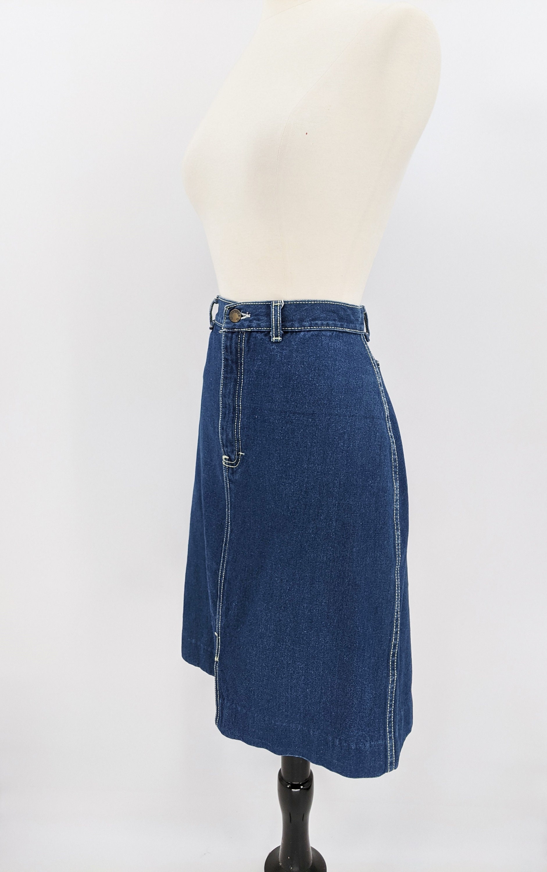 1980s jean skirt