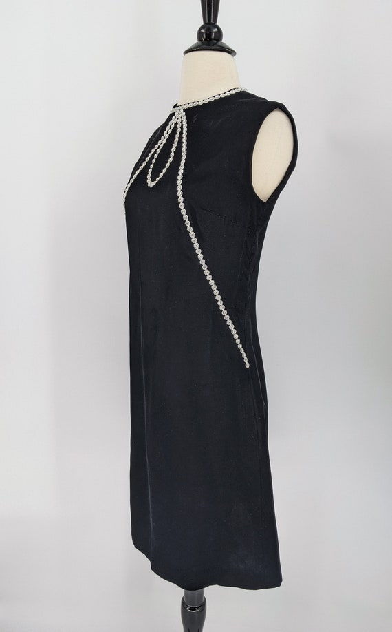 vintage 90s black velvet dress | 1990s plush slee… - image 7