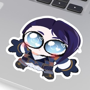 Dictator Caitlyn Arcane Meme Sticker - Vinyl Decal, Cute Water Bottle Laptop Phone Case Decoration, League of Legends