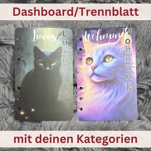 Dashboards gelocht für die Budgetplanung Trennblätter Deckblätter für A6 Binder Taschen anpassbar 250g Papier abgerundete Ecken - laminiert