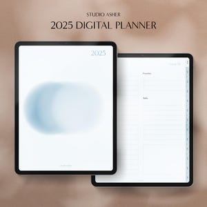 2025 Dated Digital Planner for iPad – Minimalist & Fully Hyperlinked Goodnotes and Notability Planner: Yearly, Monthly, Weekly, Daily