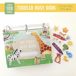 Toddler BUSY BOOK Printable, Kids Quiet Book, Busy Binder, Preschool Worksheets, Montessori Busy Book, Homeschool Printables,Learning Binder