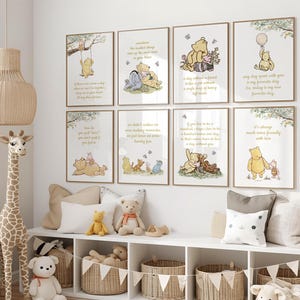 Winnie-The-Pooh Nursery Prints, Inspirational Quotes (Digital Download)
