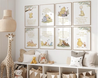 Winnie-The-Pooh Nursery Prints, Inspirational Quotes (Digital Download)