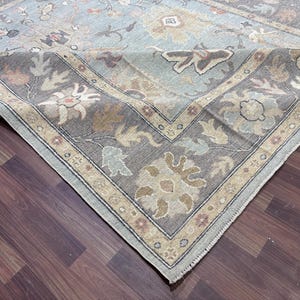8x10 Vintage Washed Turkish Oriental Rug, Vegetable Dye Afghan Carpet | Rustic Wool Area Rug for Living Room, Natural Low pili Area Rug