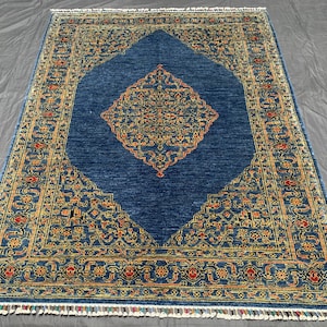 5x7 ft Afghan Chobi Rug | Hand Knotted Wool Area Rug | Traditional Oriental Carpet | Tribal Boho Living Room & Bedroom Decor Area Rug