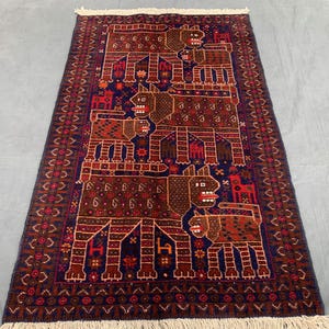 ラグ・カーペット Baluch small rug Small Baluch Rug - Etsy