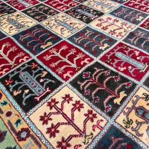 5 x 6'6 Afghaans patchwork wollen tapijt handgeknoopt kleurrijk tapijt handgemaakte natuurlijke wol woonkamer slaapkamer kantoor tapijt Afghaans tapijt
