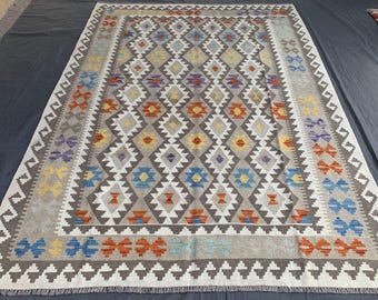 ヴィンテージ アフガニスタン スマック キリム ラグ：手織りウール