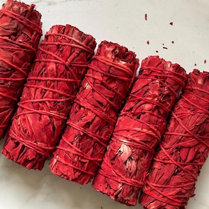 Dragons Blood, Sage herb bundle, Smoke cleansing, spiritual cleansing, herbs for altar, Sage bundle, Housewarming, smudging kit, protection
