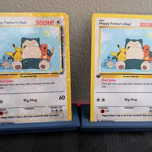 Carte Pokémon joyeuse fête des pères - carte personnalisée fête des pères - jolie carte Snorlax