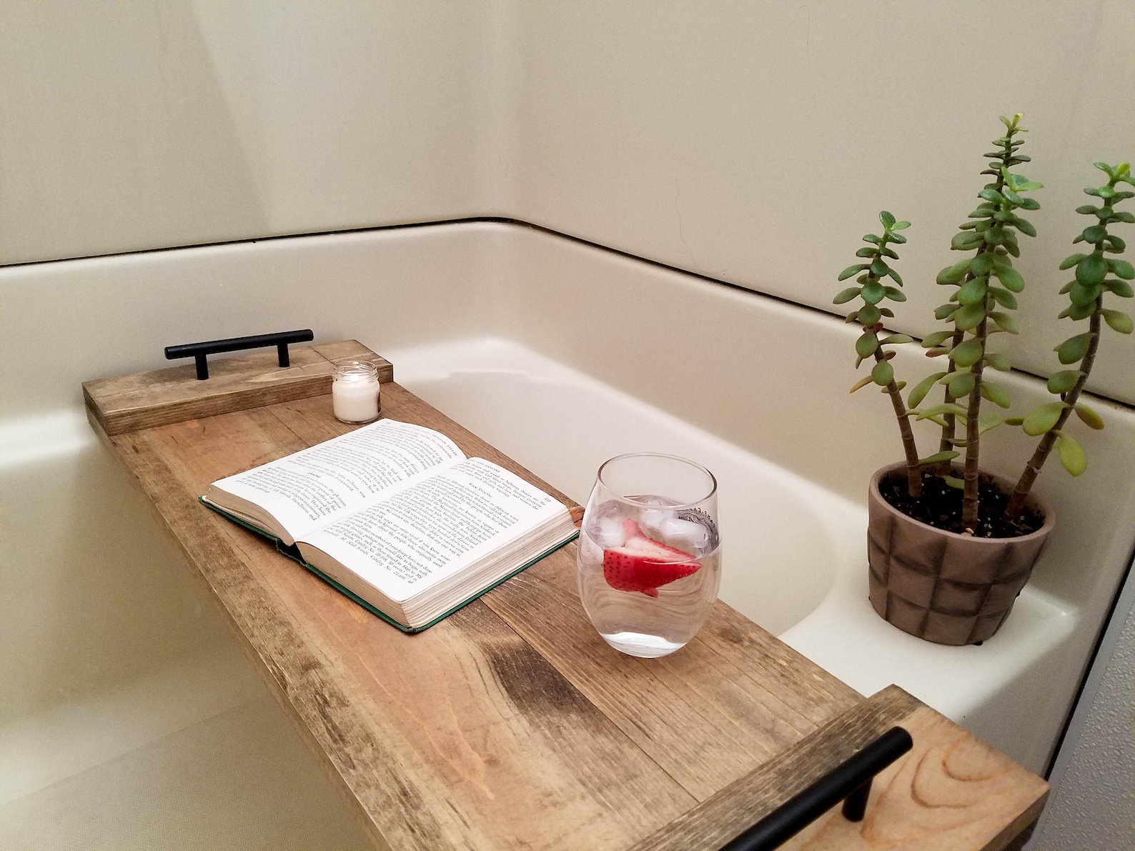 Bath Tray for Tub / Rustic Home Decor Wood Bathtub Caddy Etsy