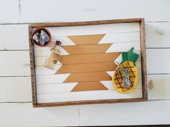 Reclaimed Wood Serving Tray Decorative Tray Wooden Tray Etsy
