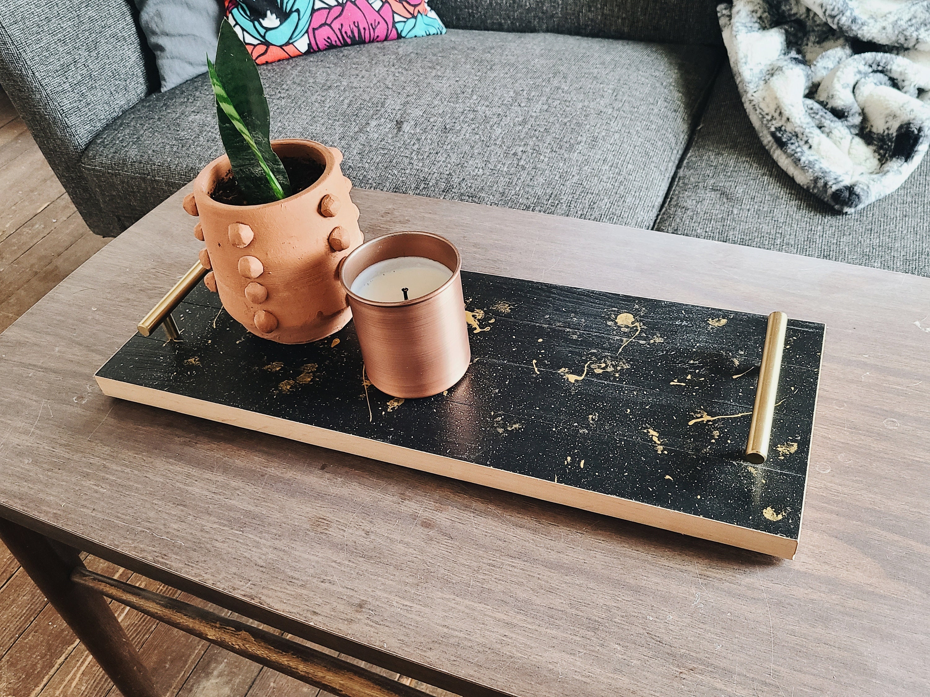 Tray Decor Wooden Serving Tray With Handles Wooden Serving Tray