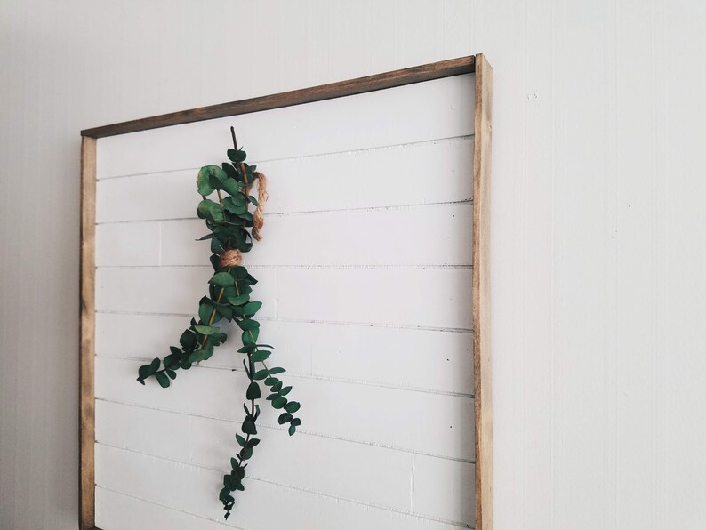 Shiplap Wall Hanging / shiplap wall decor with wreath rustic Etsy