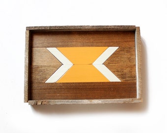 Wood Serving Tray / decorative tray for keys, ottoman tray, breakfast tray, arrow decor, southwestern decor, rustic home decor