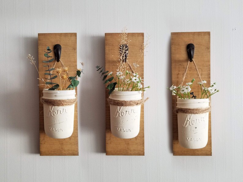 Mason Jar Sconce DIY Kit / diy kit for adult, diy crafts, rustic home decor, craft kit, craft kit adult, do it yourself kit, diy wall art image 4