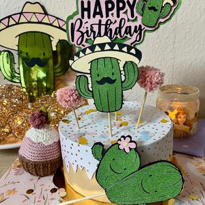 Kaktus cake topper - Etsy.de