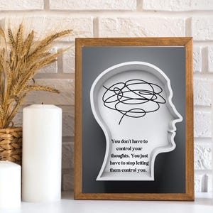 Control Your Thoughts, Motivational Image, Instant Download