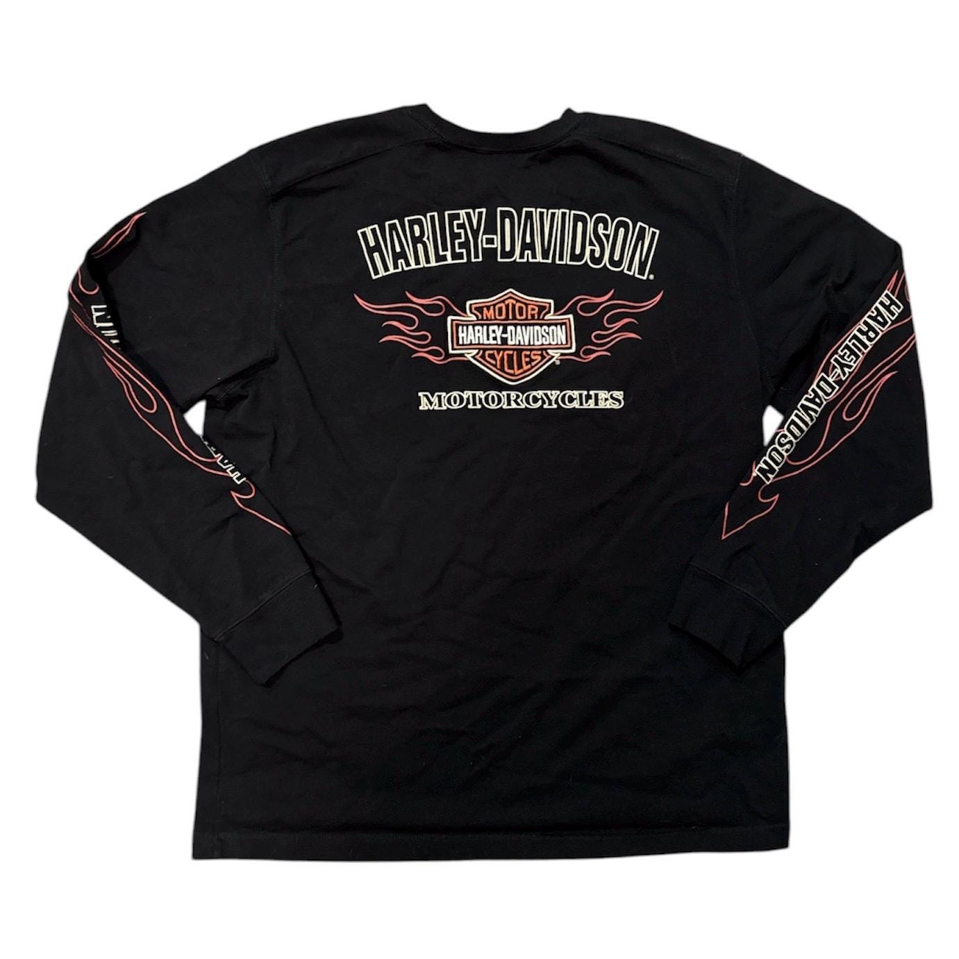 Vintage Harley Davidson Flame Shirt - Etsy