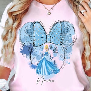 Custom Name Disney Princess Cinderella Shirt, Disney Girls Trip Cinderella T-shirt Magic Kingdom Tee, Disney Family Birthday Gift Idea