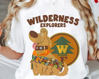 Cute Dug Dog Costume Russell Wilderness Explorer Shirt | Retro Disney Pixar Up Tshirt | Disneyland Family Trip | WDW Group Matching Shirts