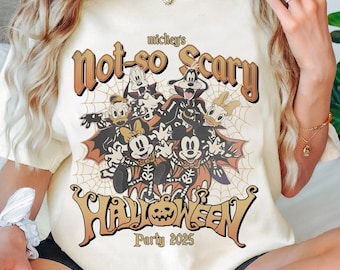 Retro Mickey's Not So Scary Halloween Party 2025 Shirt, Disney Halloween Trip, Mickey And Friends Halloween Tee, Halloween Family Shirts