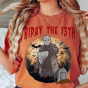 Comfort Colors Friday the 13th Shirt, Vintage 90s Horror Movie T-Shirt, Horror Halloween, Movie Tees, Jason Voorhees Shirt, Scary Movie Tee