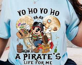 Disney Mickey and Friends Shirt, Pirates of Caribbean T-Shirt, Disney Pirates Family Shirts, Yo hohoho Pirate's Life, Disney Cruise Tee