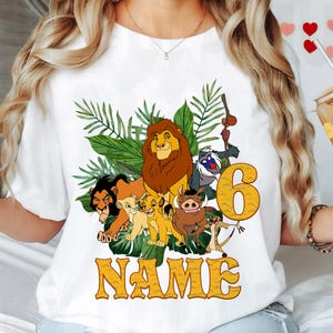 Personalized Lion King Shirt, Lion King Original Birthday T-Shirt, Custom Simba Musafa With Name and Age, Lion King Shirt, Disney Magical