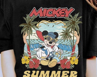 Disney Mickey zomershirt, grappig zomervakantie T-shirt, cadeau voor zomer, Disney Family Matching Trip 2025, Magic Kingdom, feestvarken