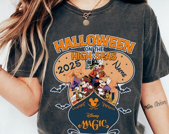 Benutzerdefinierte Halloween auf hoher See Shirt, benutzerdefinierte Disney Cruise Halloween Shirt, Mickey Freunde Halloween Shirt, Disney Magic Cruise Horror