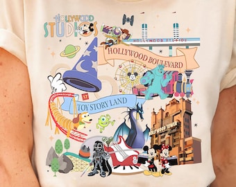 Disney Hollywood Studios Shirt, Vintage Mickey & Friends Hollywood Tower T-Shirt, Disney Toy Story T-Shirt, Star Wars Shirt, Disney Familienausflug