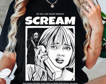 Scream Movie Vintage Graphic Tee, Retro Horror Shirt, Scary Movie, Comfort Colors, Holiday Gift, Horror Gift, Billy Loomis, Halloween Gifts