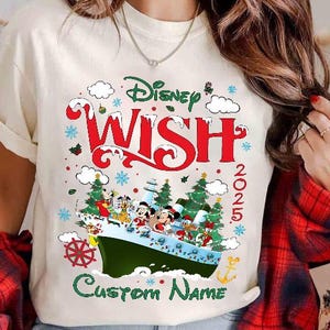 Personalized Disney Wish Very Merrytime Cruises 2025 Shirt, Disney Mickey & Friends Disney Cruise Line Christmas Shirt, Family Cruise Trip
