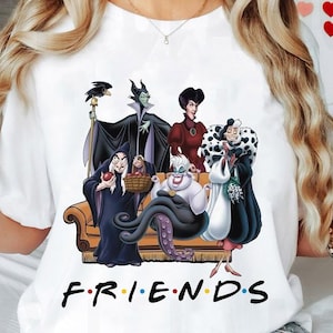 Comfort Color Vintage Villain Friends Shirt, Bad Witches Villains T-shirt, Disney Maleficent Evil Queen Ursula Cruella Tee, Disney Girl