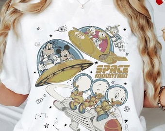 Comfort Colors Space Mountain Shirt, Retro Disney Mickey And Friends Space T-Shirt, Vintage Disneyland, Disney Astronaut Tee, Disney Trip