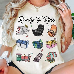 Ready To Ride Shirt, Disney Here For The Rides Vehicles T-Shirt, Magic Kingdom Tee, Disneyland Matching Trip Shirts, Disney Family Trip 2025