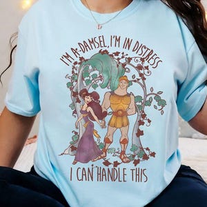 I&#39;m A Damsel I&#39;m In Distress I Can Handle This Hercules Meg Shirt, Disney Hercules Megara Retro T-Shirt, Disneyland Magic Kingdom Tee