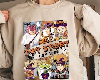 Comfort kleuren Toy Story skelet Halloween-shirt, Woody Buzz Lightyear Jessie Jessie Halloween-shirt, spookachtig seizoen Halloween, Disneyland Matching