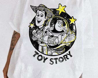 Disney Toy Story Sheriff Woody And Buzz Lightyear T-Shirt, Toy Story Halloween Shirt, Family Halloween Trip Tee, Halloween Friends Tee