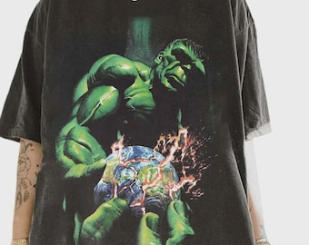 Marvel Immortal Hulk T-Shirt, Gamma Rage Hulk Shirt, Earth In Hand Graphic Tee, MCU Fan Gift, Avengers Marvel Comic Style