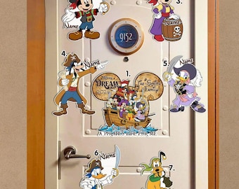 Personalized All Characters Pirates Cruise Magnet, Mickey & Friends Magnets Pirates Magnet, Pirates of the Caribbean Magnet